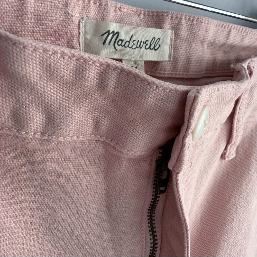 Madewell Emmett Wide Leg Crop Pants Pink Oyster Plus Size 34 High Rise Preppy - Picture 10 of 16